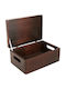 Creative Deco Große Braune Holz-Aufbewahrungsbox 30 x 20 x 14 cm + 1 cm Griffe Deckel Dekorative Truhe Perfekt für Dokumente Andenken Spielzeug Werkzeuge