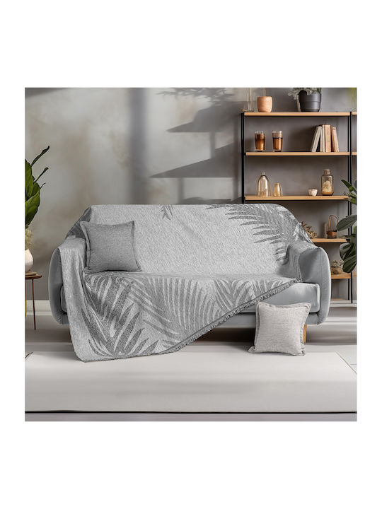 Beauty Home Σετ Ριχτάρια 2τμχ Chenille Γκρί 8635ΣΕΤ2