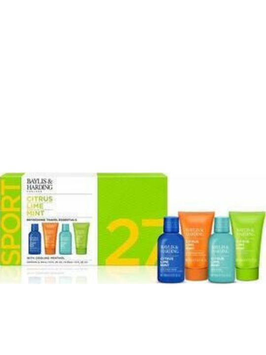 Baylis & Harding Men's Citrus Lime & Mint Комплект за грижа за кожата за Почистване на тялото 4бр