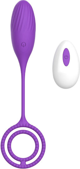 Elia Love Egg Silikon Vibrations-Ei 10 Vibrationsprogramme Fernbedienung USB Lila