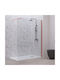 Karag Walkin 1 Ροζ Διαχωριστικό Ντουζιέρας 50x200cm Clear Glass Oro