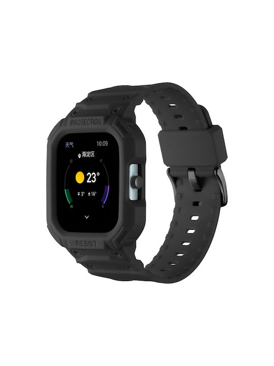 Λουράκι Σιλικόνης Μαύρο (Amazfit GTS 4)