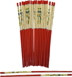 Artekko Japanische Authentische Holzstäbchen Terrakotta Beige 2 Stück