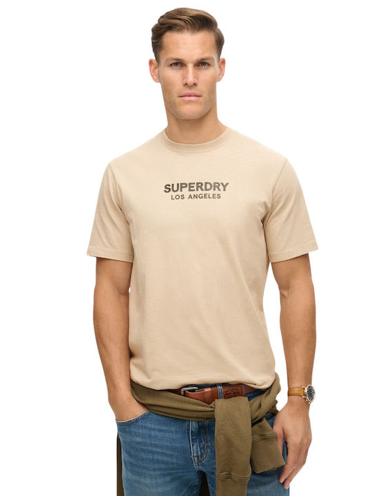 Superdry T-shirt Μπεζ