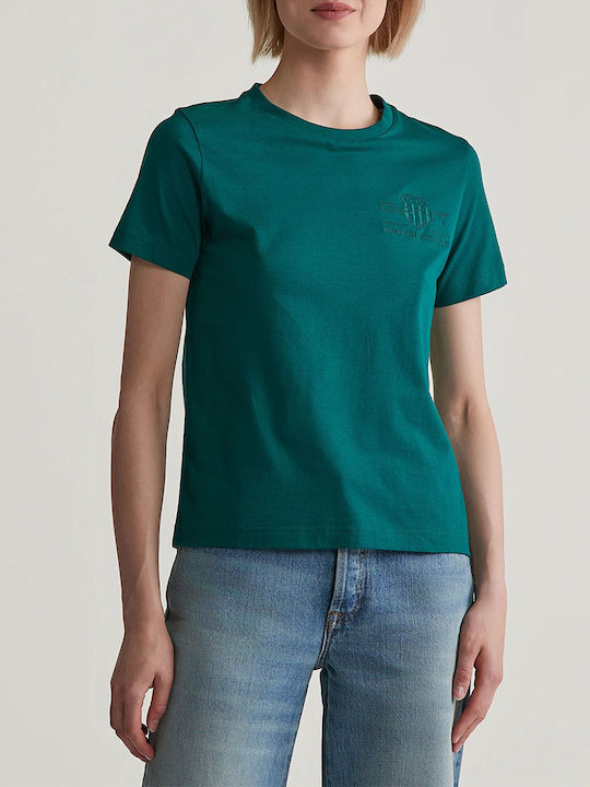 Gant Reg Tonal Shield Women's T-shirt Petrol