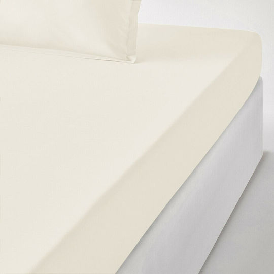 La Redoute Interieurs Σεντόνι Μονό με Λάστιχο 90x190+30εκ. Μπεζ