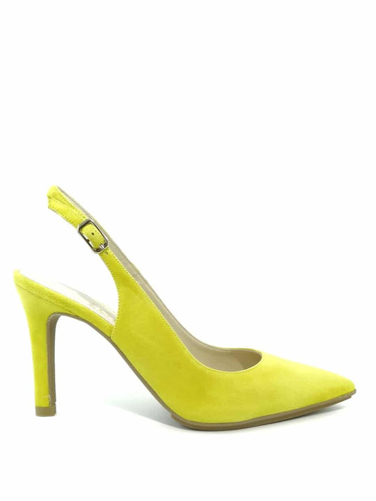 Lodi Suede Yellow Heels