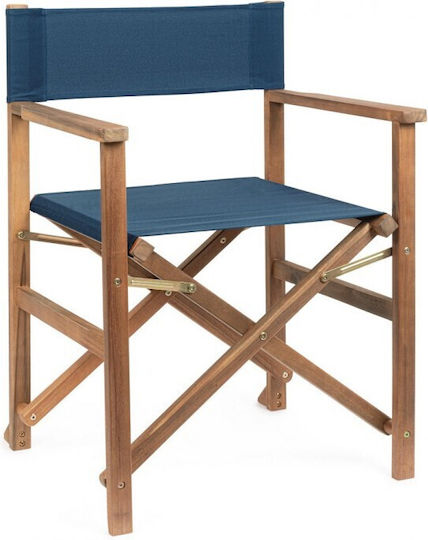 Regiestuhl Hölzernes Noemi Blue 52x59x83εκ.
