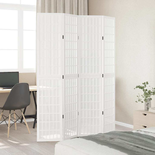vidaXL Decorativ Paravan Lemn cu 4 Panouri 140x200cm