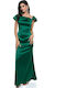 Maxi Dress for Wedding / Baptism Green