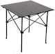 Klappbarer Aluminium Campingtisch 50x50cm Schwarz