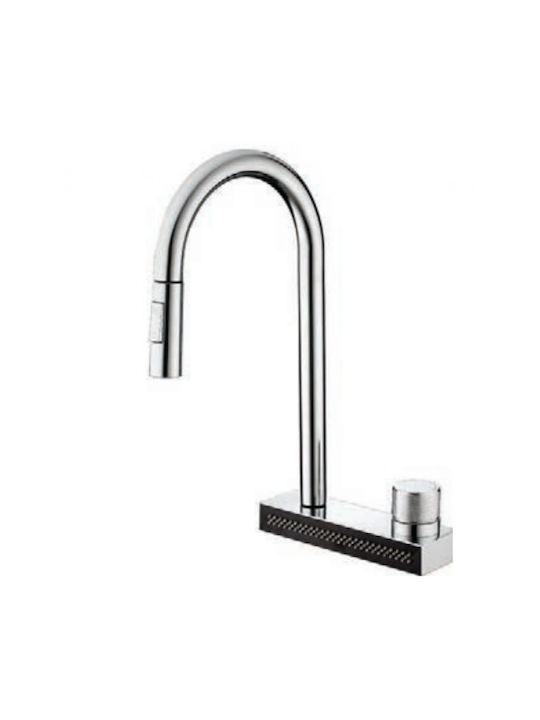 Tema Kitchen Faucet Counter with Shower Silver