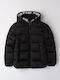 Kids' Quilted Jacket with Hood Black