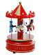 Next Christmas Illuminated Decorative Carousel Red with Battery with Music and Movement 18.5cm.