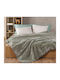 Kentia Notte Velvet Blanket Double 220x240cm Olive
