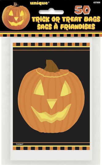 Kürbis-Glanz Halloween-Geschenktüten 50 Stück