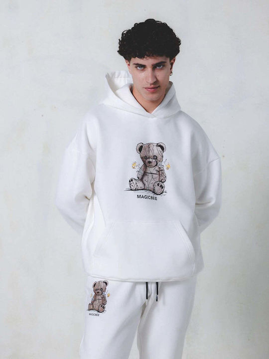 Sweatshirt with Hood White