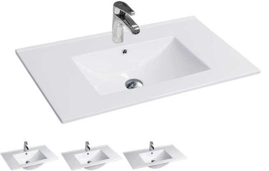 Tema Deasupra Blatului Chiuvetă Porțelan 101x46cm Alb