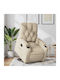 Relax Armchair with Footstool Cream 74x86.5x93.5cm