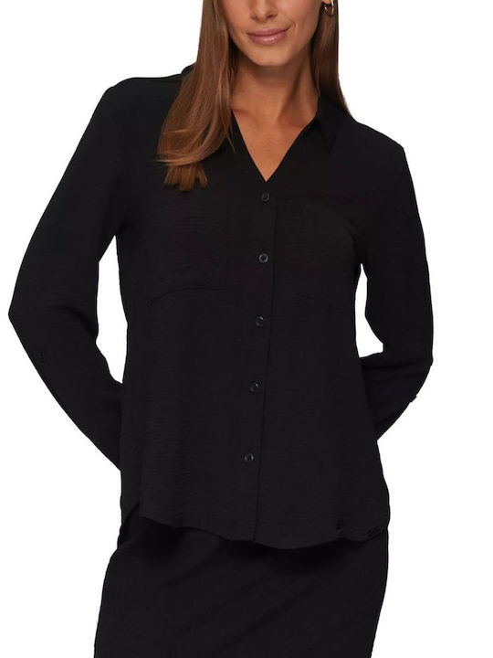 s.Oliver Langärmelig Damen Hemd Black