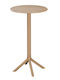 Terrin Outdoor Bar Free Standing Polypropylene Table Cappuccino 60x60x106cm