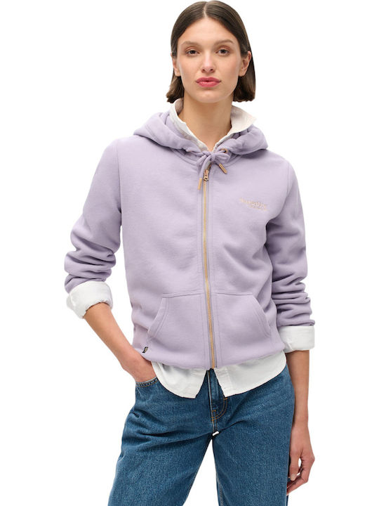 Superdry Γυναικεία Ζακέτα Φούτερ με Κουκούλα Pu...