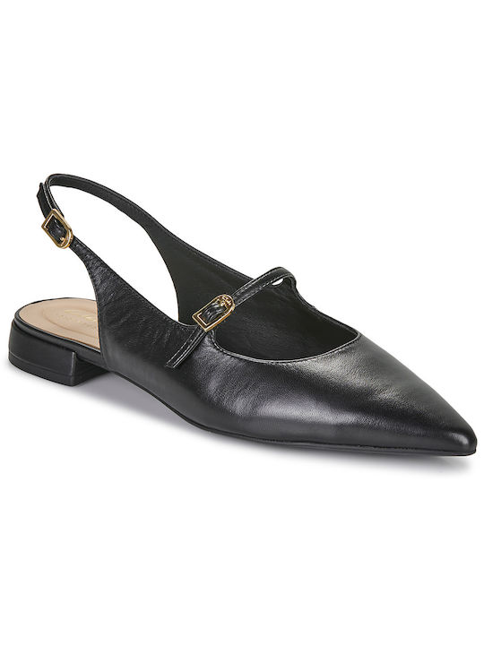 Leather Ballerinas Sensa15 Shine Black