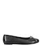Synthetic Leather Ballerinas Black