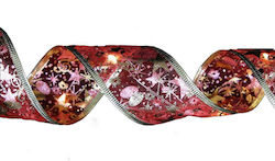Illuminated Christmas Garland Red 3.8cm X 5m