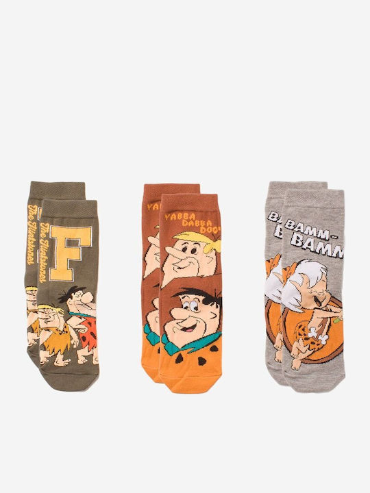 Disney Παιδικές Κάλτσες Flintstones Πολύχρωμο 3 Ζευγάρια