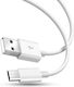 Micro Usb Cable Fast Charge Data Transfer Length 1m White