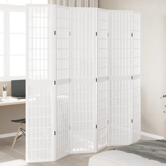 vidaXL Декоративен Параван Дървени с 6 Панела 210x220см