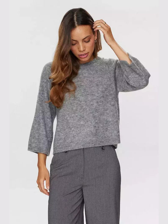 Numph Damen Pullover Grey