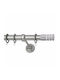 Μεταλλικό Κουρτινόξυλο Genoa Classic Μονό Φ25mm 140εκ. Νίκελ Σατινέ