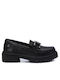 Xti Girls Leather Moccasins Black