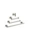 Σετ Αξεσουάρ Μπάνιου Μεταλλικό Ασημί 4τμχ