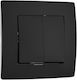 Makel Lillium Wall Switch with Frame Black