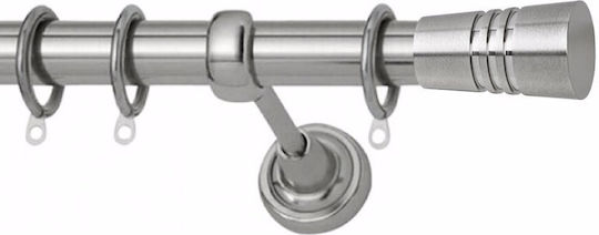 Metallisch Vorhangstange Artemis Classic Doppel mit Stange Φ25mm 120cm Nickel Satin