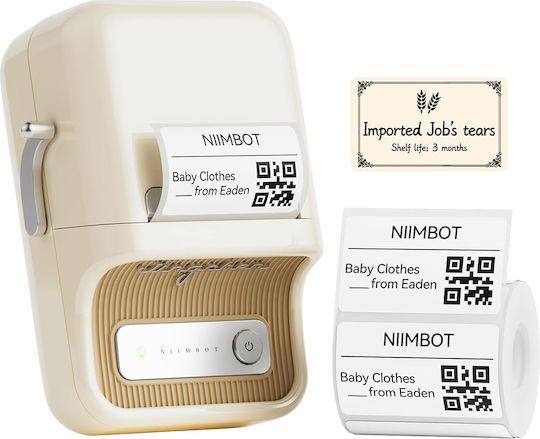 Niimbot Ηλεκτρονικός Ετικετογράφος Μονός με Bluetooth Μπεζ