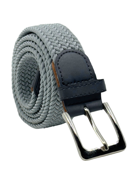 Men's Knitted Fabric Wide Elastic Belt Gray