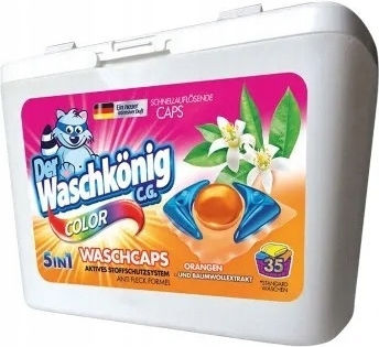 Der Waschkonig Απορρυπαντικό για Χρωματιστά Ρούχα (35 Κάψουλες)