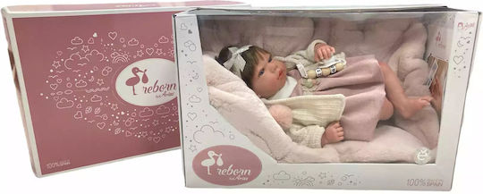 Munecas Arias Σετ με Μωρό Κούκλα Chloe Pink 40 εκ.