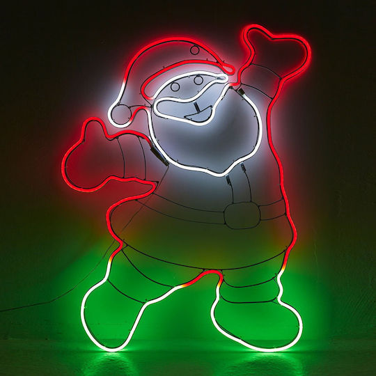 Outdoor Illuminated Santa Claus Electric with Light Tube Copper 78x61cm