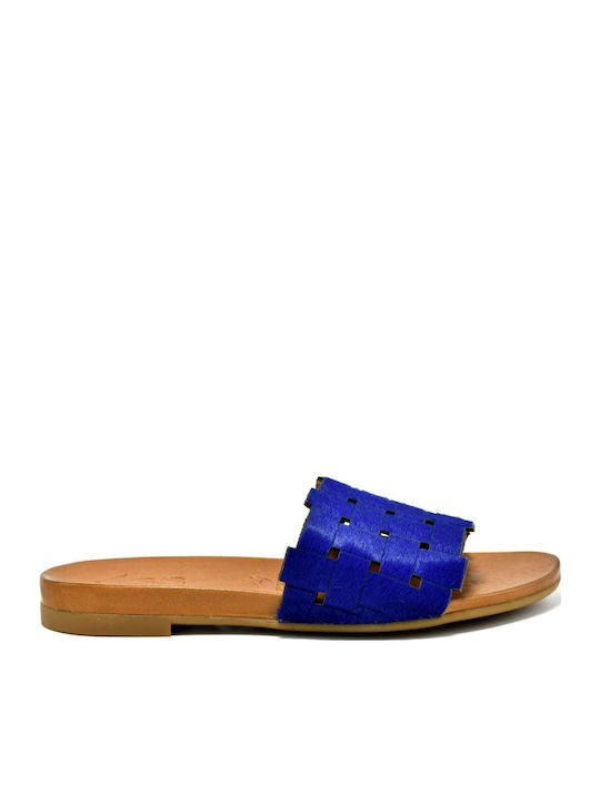 Women's Flat Sandals in Blue Color