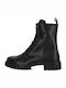 Mexx Anatomic Leather Women's Boots with Laces / Zipper Black