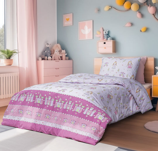 Beauty Home Комплект Детска Завивка Единична Лилава