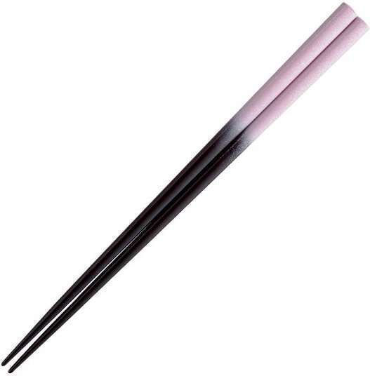 Essstäbchen Handgefertigt Holzlack Rosa Schwarz 23 cm 2 Stk Kenro