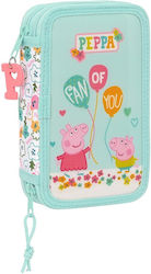 Safta 412290854 Peppa Pig Cozy Corner Κασετίνα Ύφασμα Τυρκουάζ