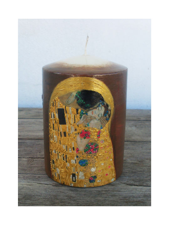 Artifact Candle Cylinder Kiss by Klimt 10 X 15 Cm