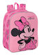 Safta 612334232 Minnie Mouse Παιδικό Σακίδιο Νηπιαγωγείου Ύφασμα Ροζ